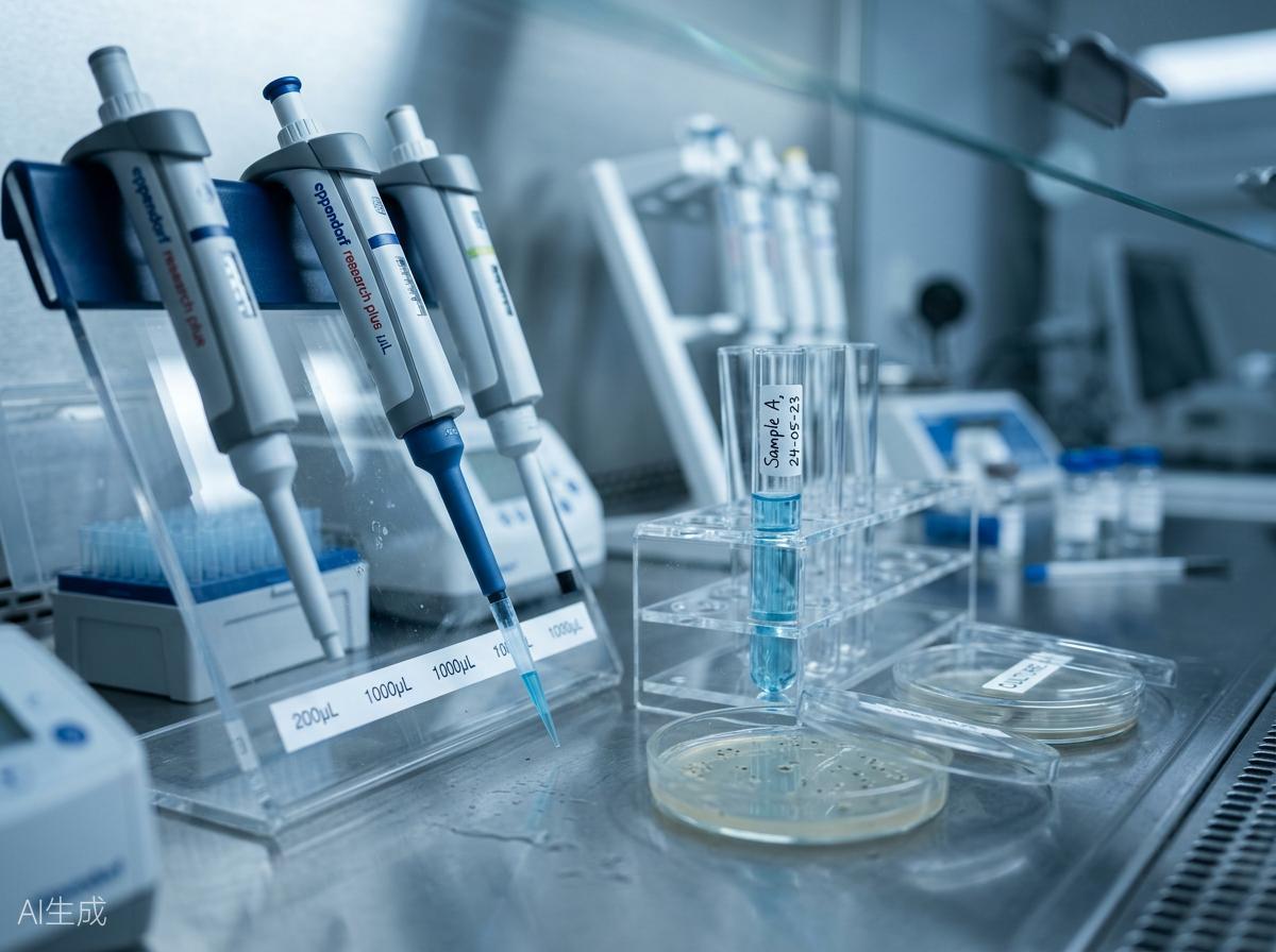 Close-up of sample preparation for purity testing